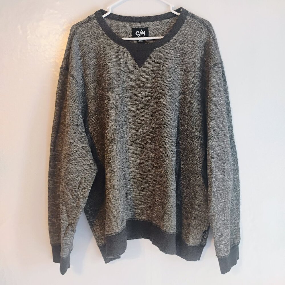 Como Man XXXL Gray Pullover Sweater Cotton Blend Long Sleeve